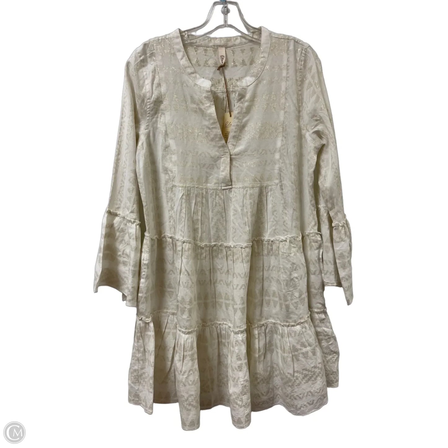 Dress Casual Midi By Elan In Gold, Size: Xl