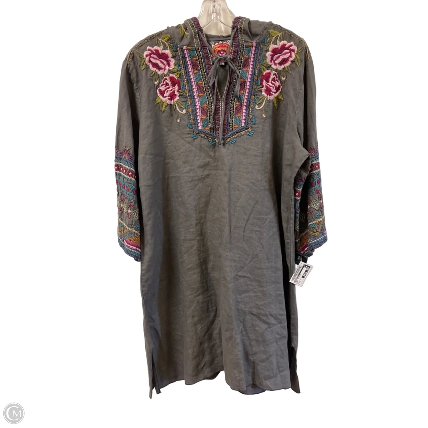 Dress Designer By Johnny Was In Grey, Size: L