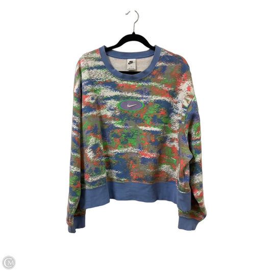Sweatshirt Crewneck By Nike Apparel In Blue, Size: 1x