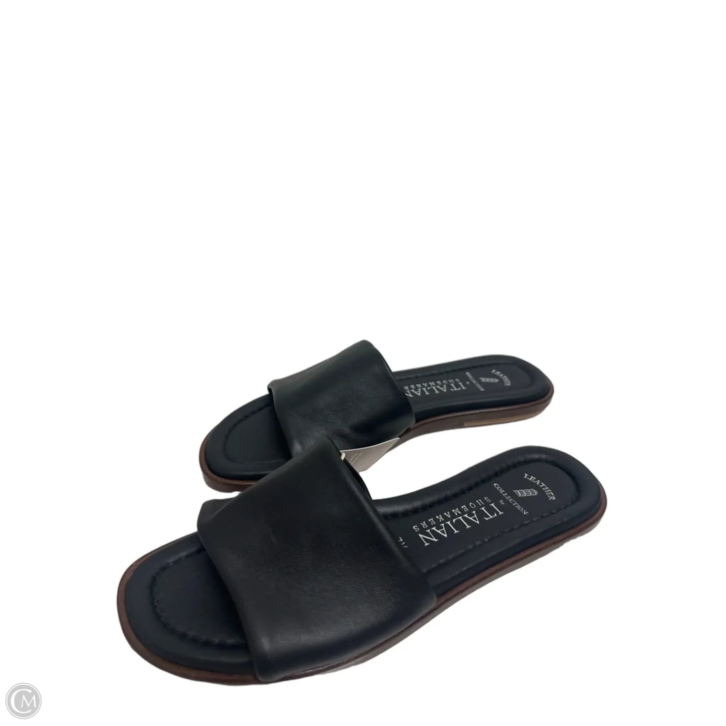 Sandals Flats By Italian Shoemakers In Black, Size: 7.5