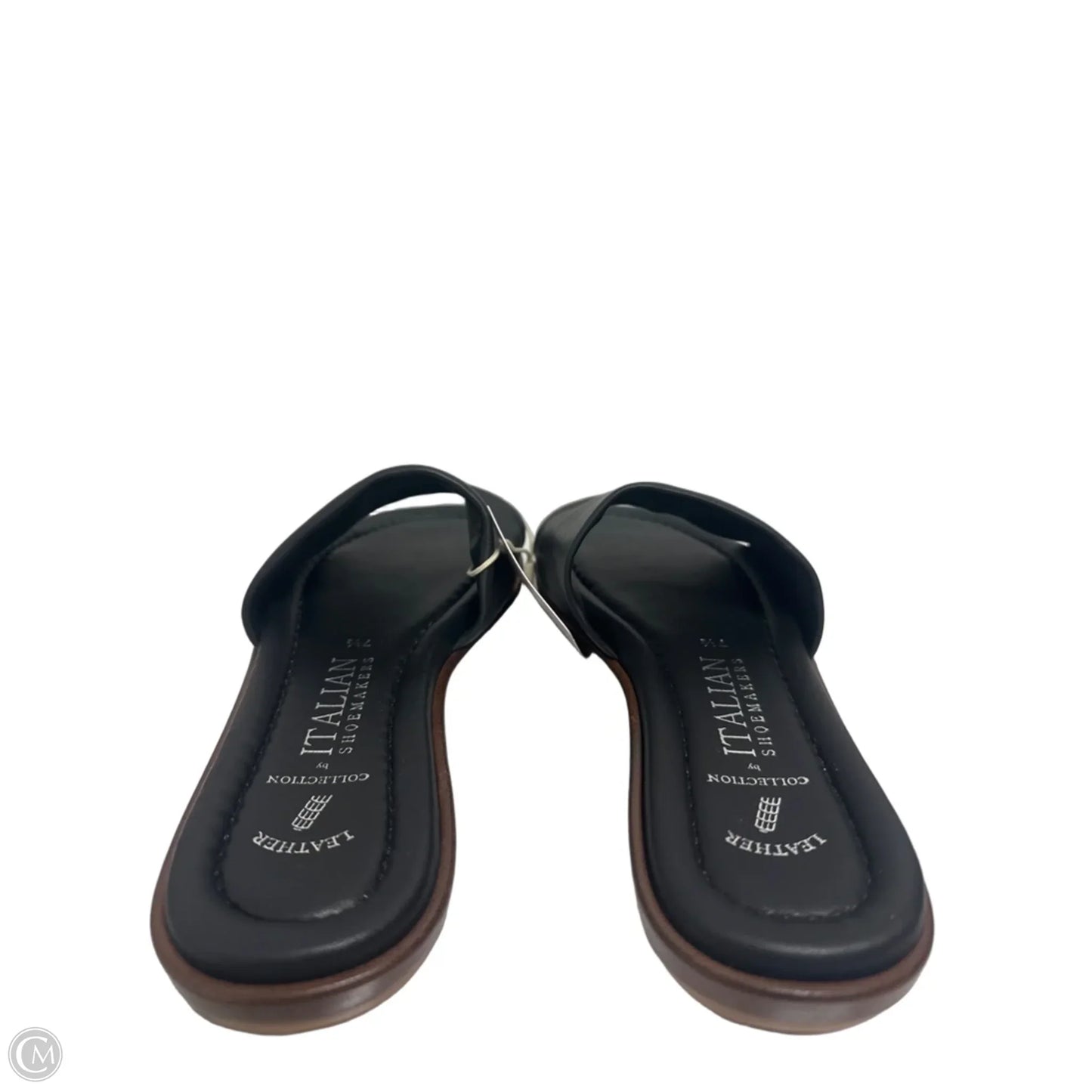 Sandals Flats By Italian Shoemakers In Black, Size: 7.5