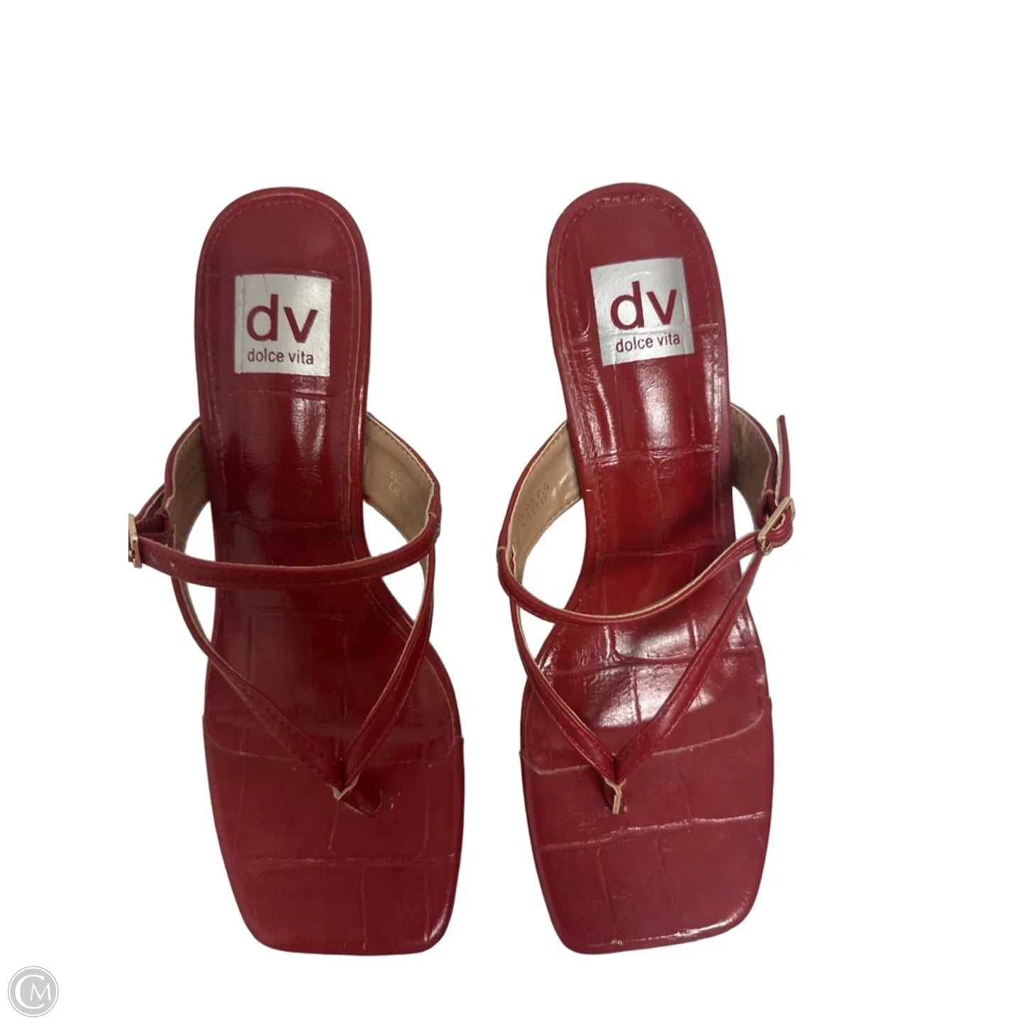 Sandals Heels Block By Dolce Vita In Red, Size: 7.5