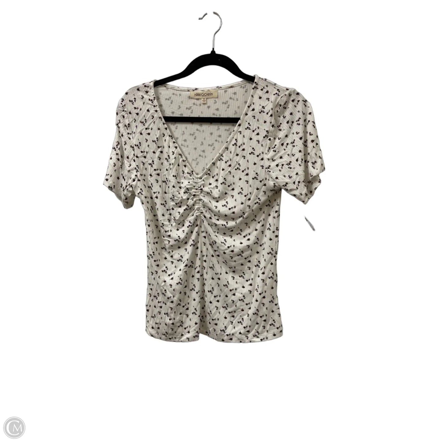 Top Short Sleeve By Clothes Mentor In Floral Print, Size: M
