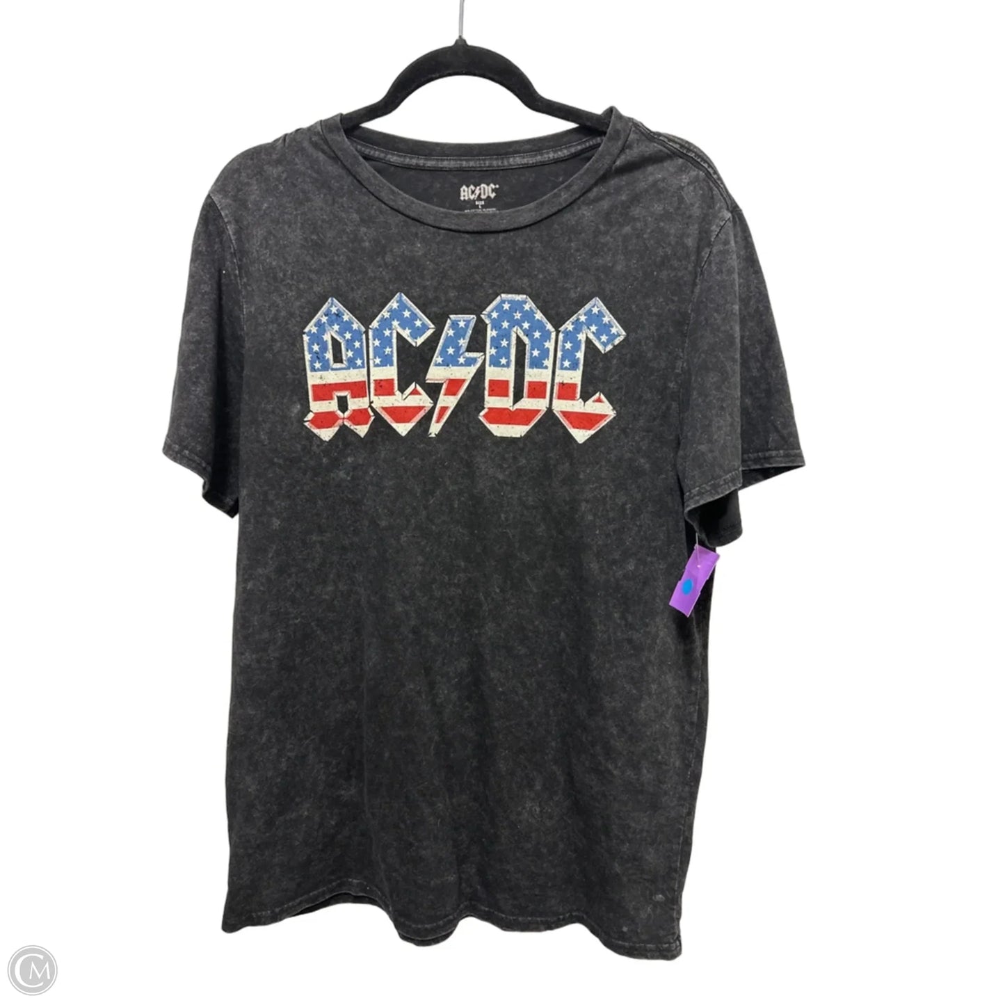 Top Short Sleeve By Clothes Mentor In Black, Size: L