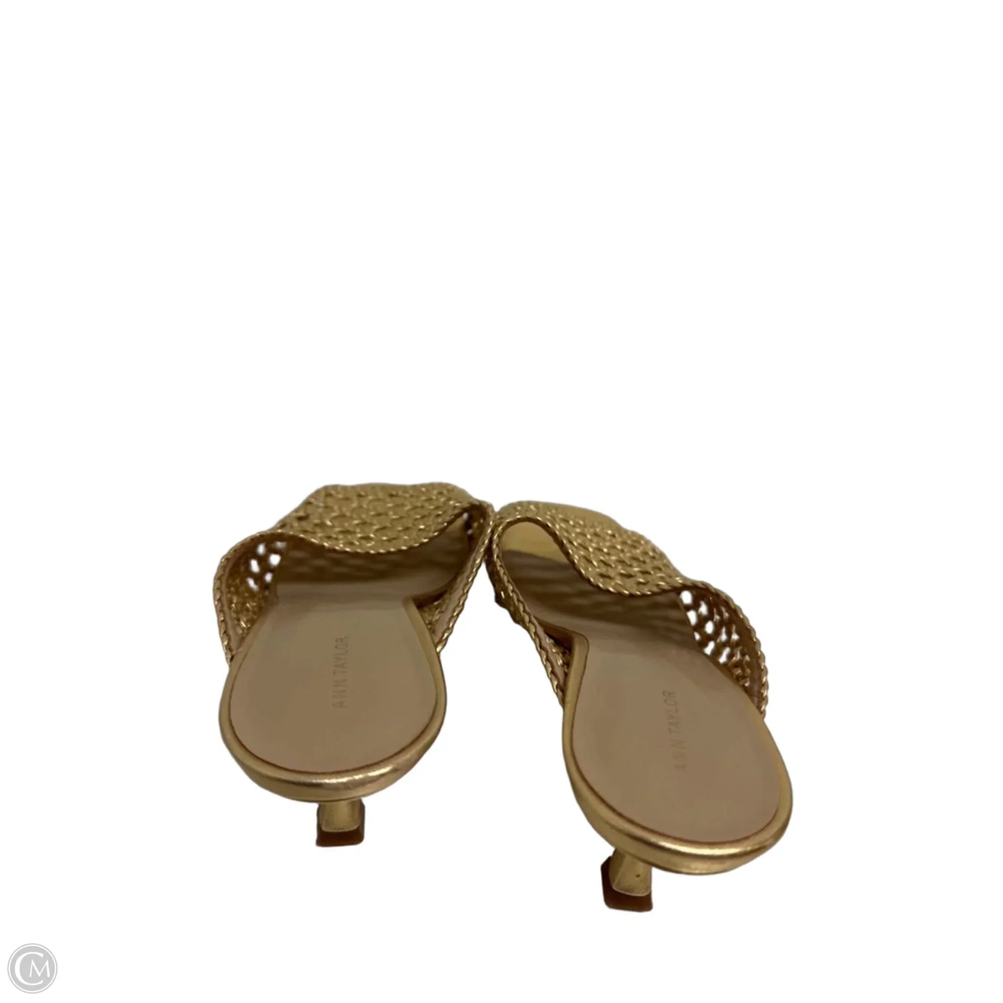 Shoes Heels Kitten By Ann Taylor In Gold, Size: 9