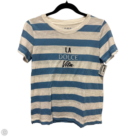 Top Short Sleeve By Loft In Blue, Size: Xs