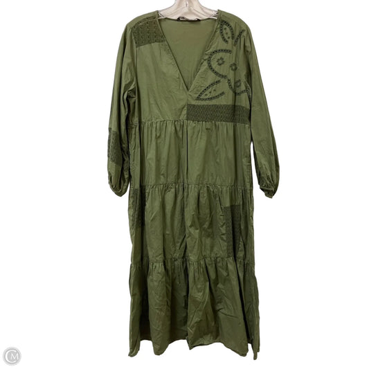 Dress Casual Maxi By Zara In Green, Size: L