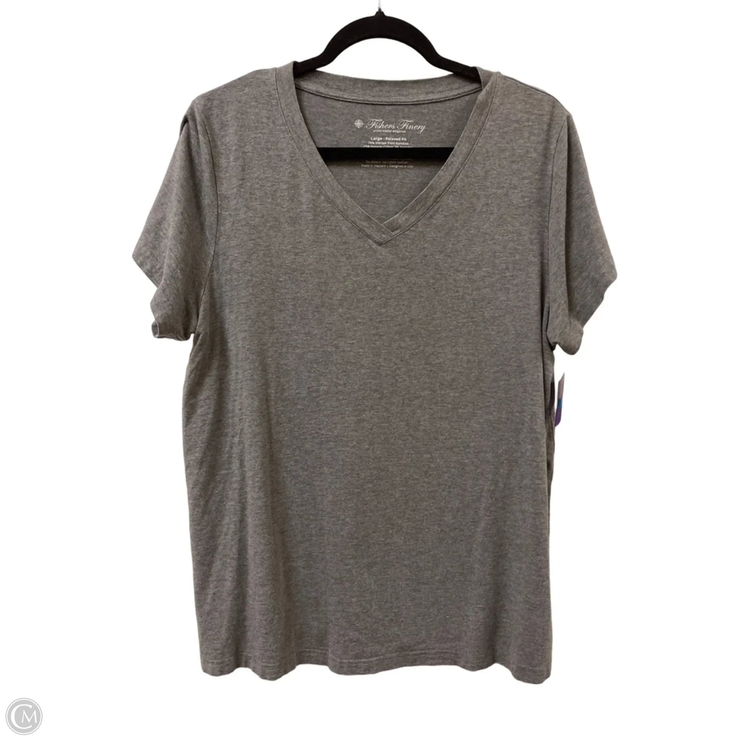 Top Short Sleeve By Clothes Mentor In Grey, Size: L