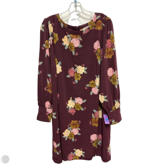 Dress Casual Midi By Loft In Floral Print, Size: 2x