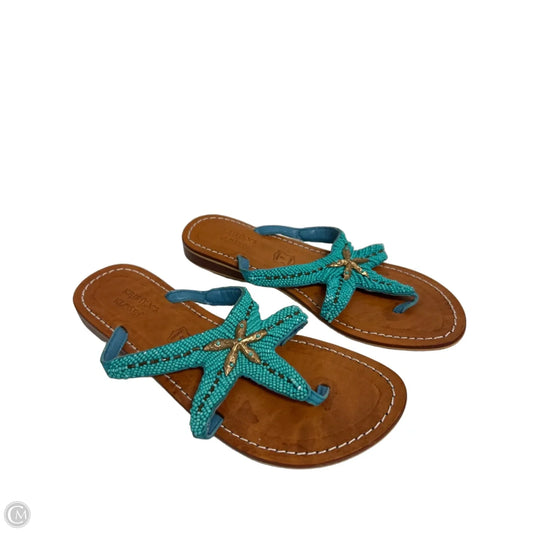 Sandals Flip Flops By Cmc In Teal, Size: 9