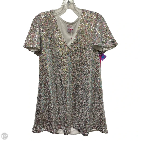 Tunic Short Sleeve By Buddy Love In Silver, Size: S