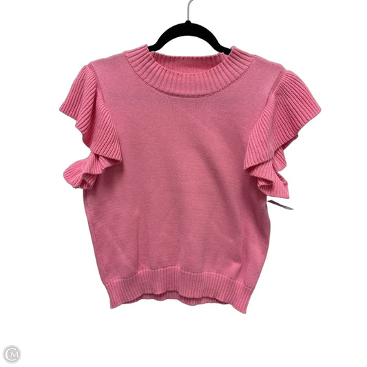 Sweater Short Sleeve By Jodifl In Pink, Size: S