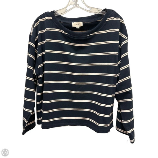 Top Long Sleeve By Le Lis In Navy, Size: Xs