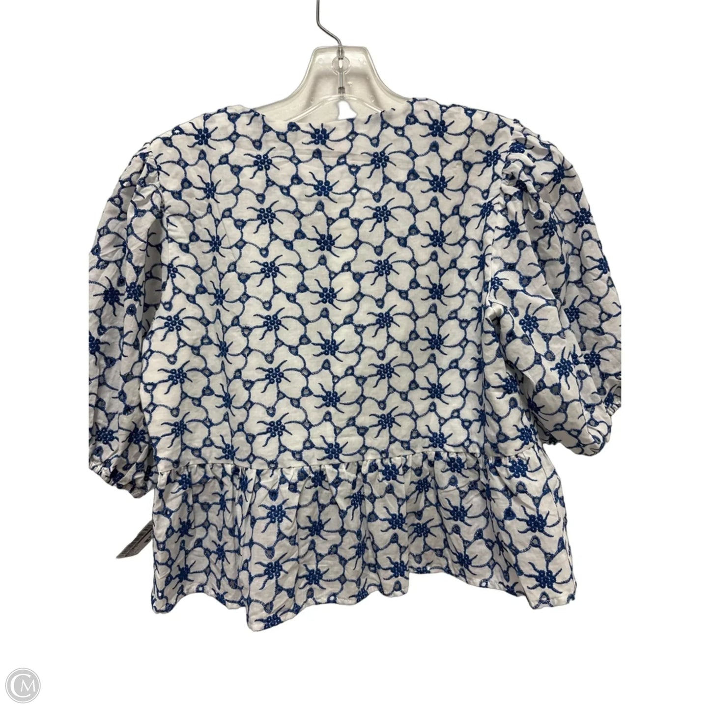 Blouse Short Sleeve By Buddy Love In Blue, Size: S