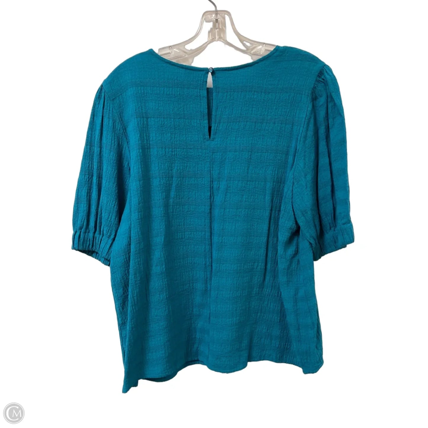 Top Short Sleeve By Worthington In Blue, Size: L