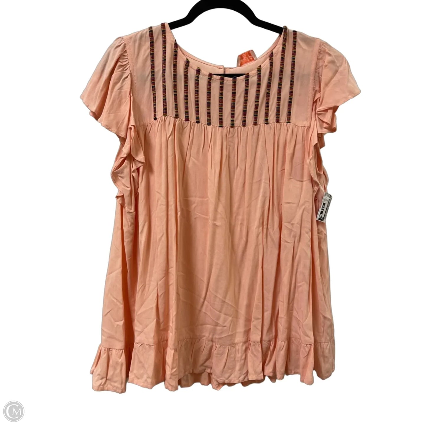 Top Short Sleeve By Hailey & Co In Ombre Print, Size: L