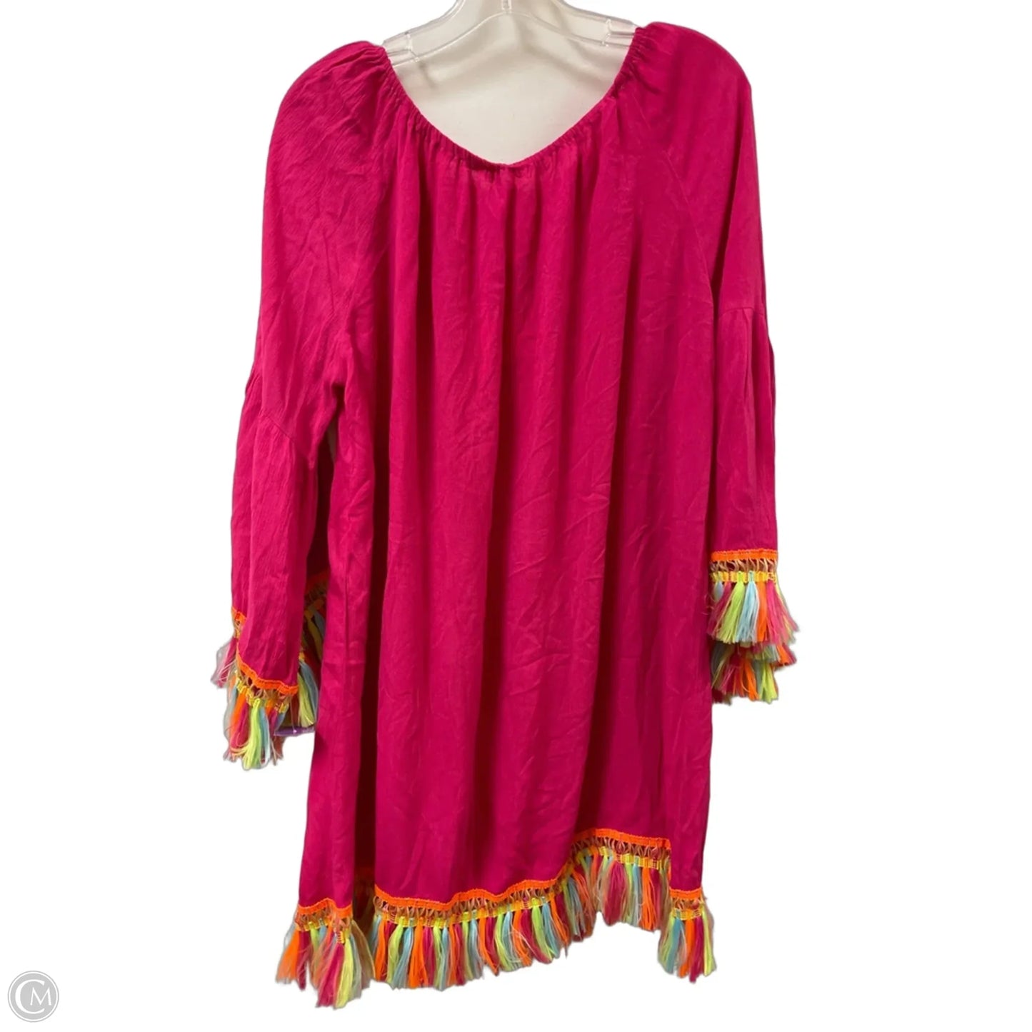 Tunic Long Sleeve By Clothes Mentor In Pink, Size: 1x