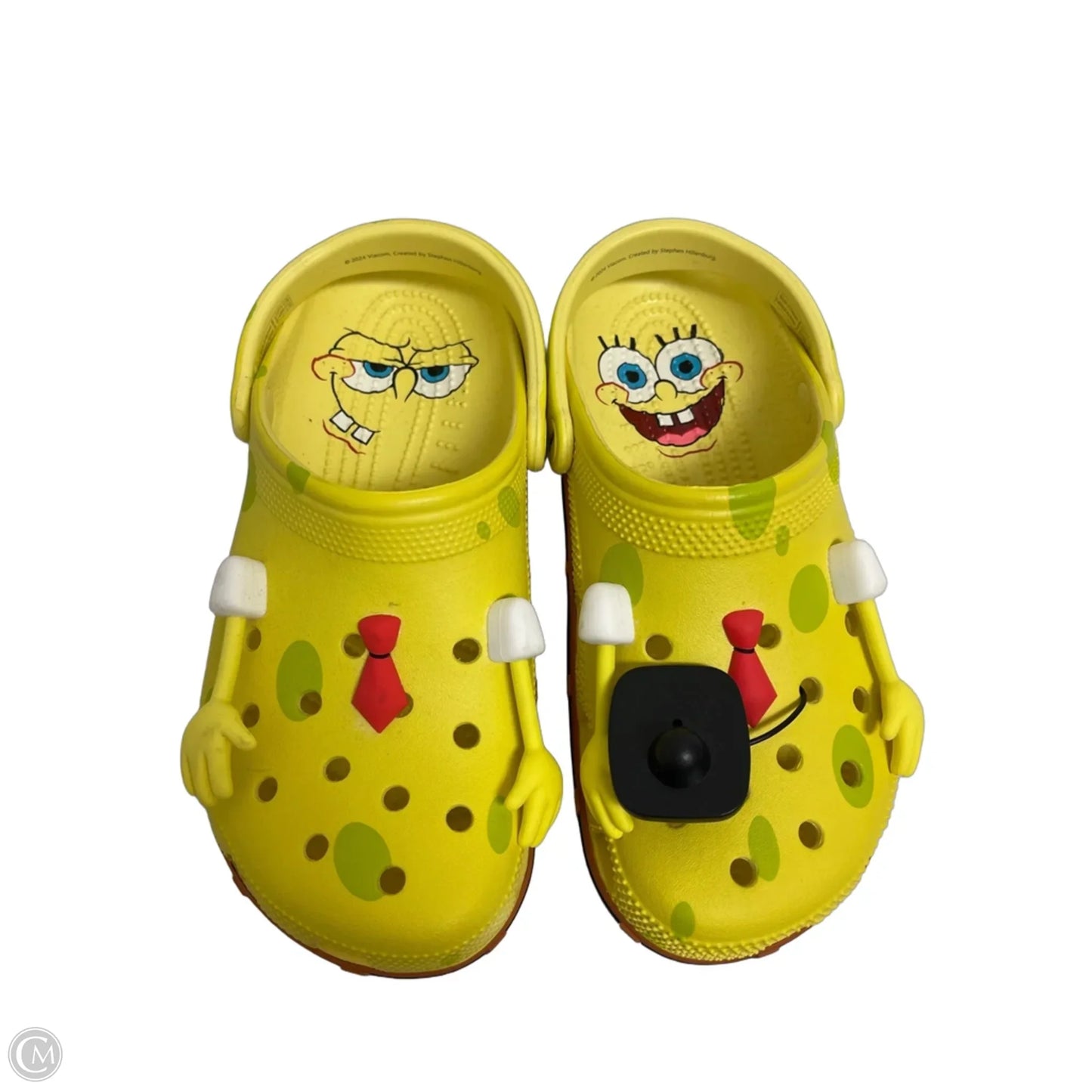 Sandals Flats By Crocs In Yellow, Size: 10