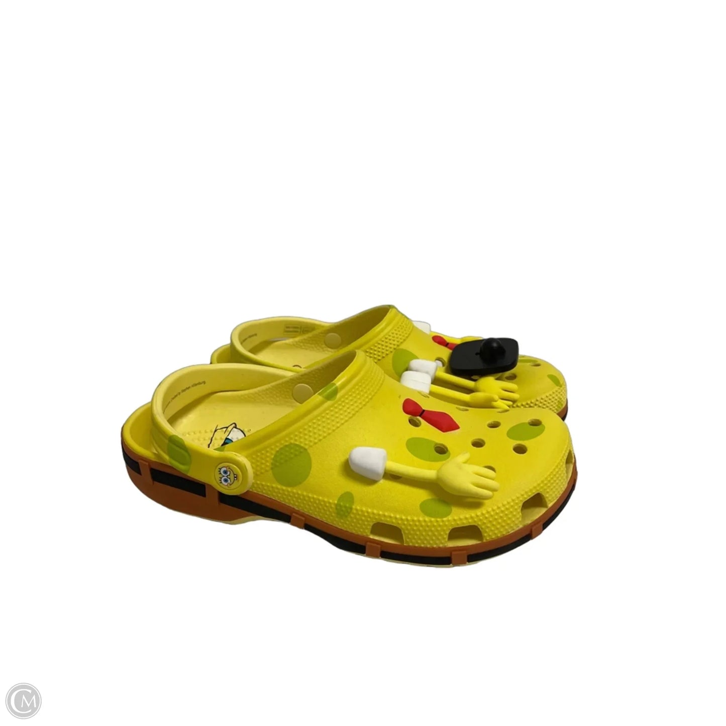 Sandals Flats By Crocs In Yellow, Size: 10