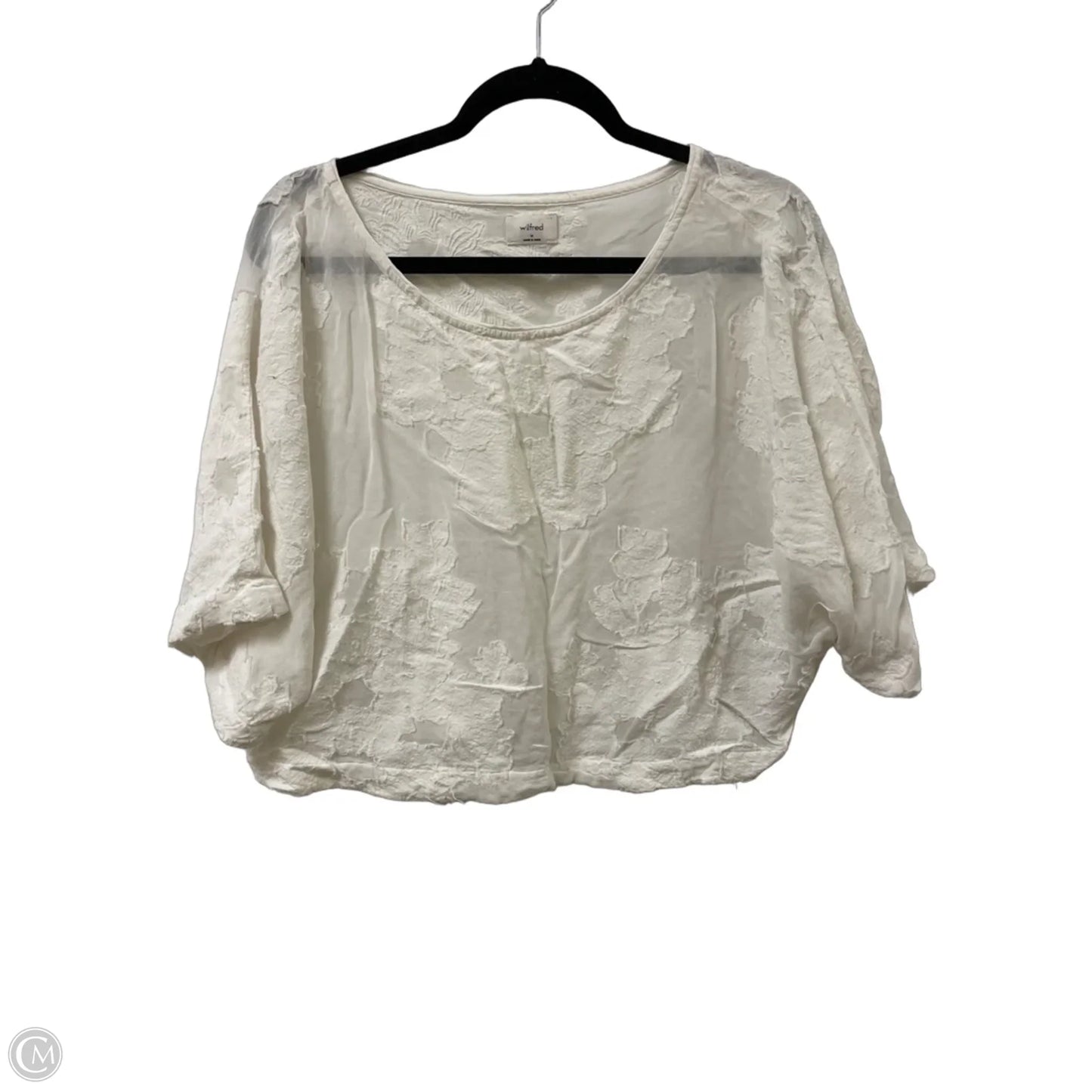 Top Short Sleeve By Wilfred In Cream, Size: M