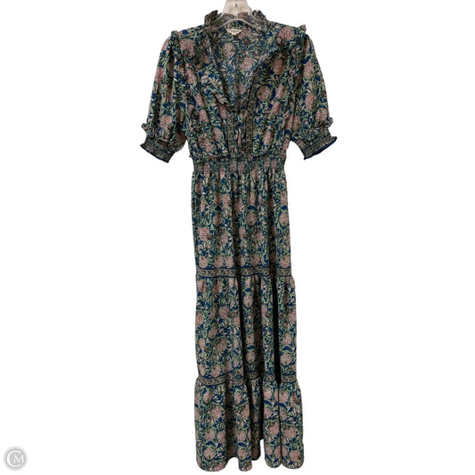 Dress Casual Maxi By Max Studio In Blue & Green, Size: M
