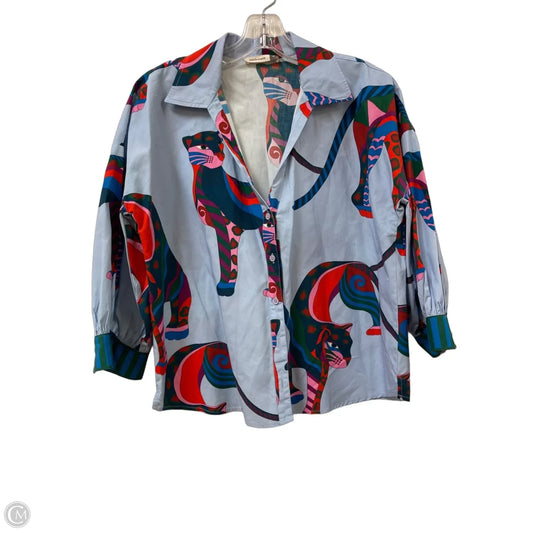 Blouse Long Sleeve By Cma In Blue, Size: M