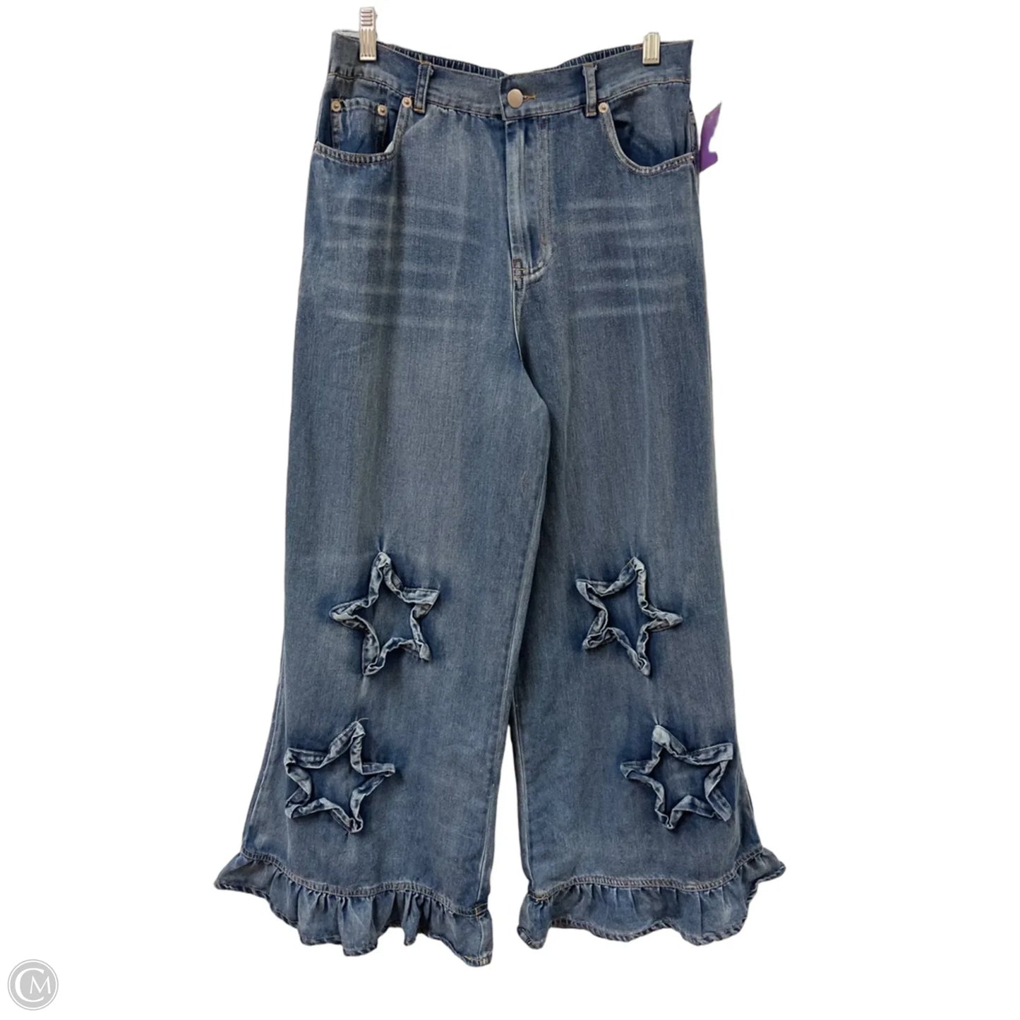 Jeans Wide Leg By Clothes Mentor In Blue Denim, Size: 10