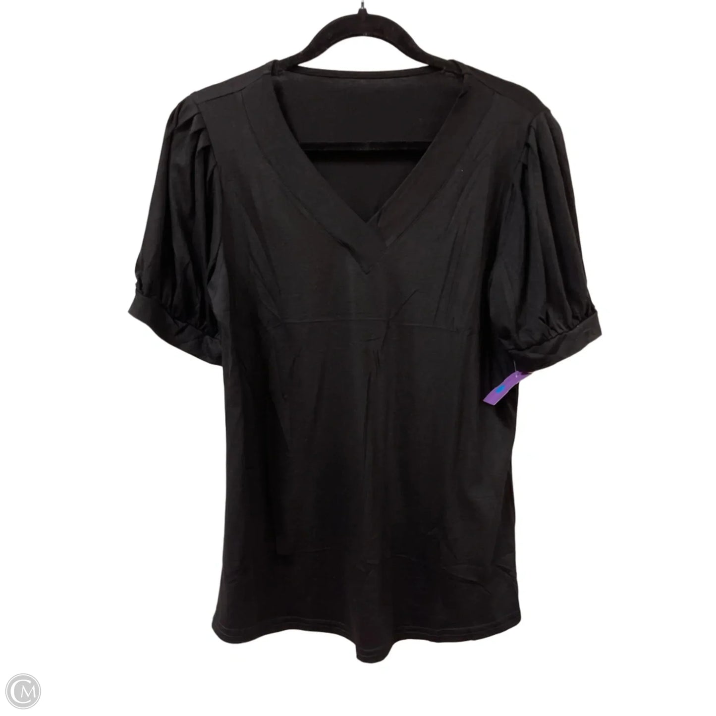 Top Short Sleeve By Clothes Mentor In Black, Size: S