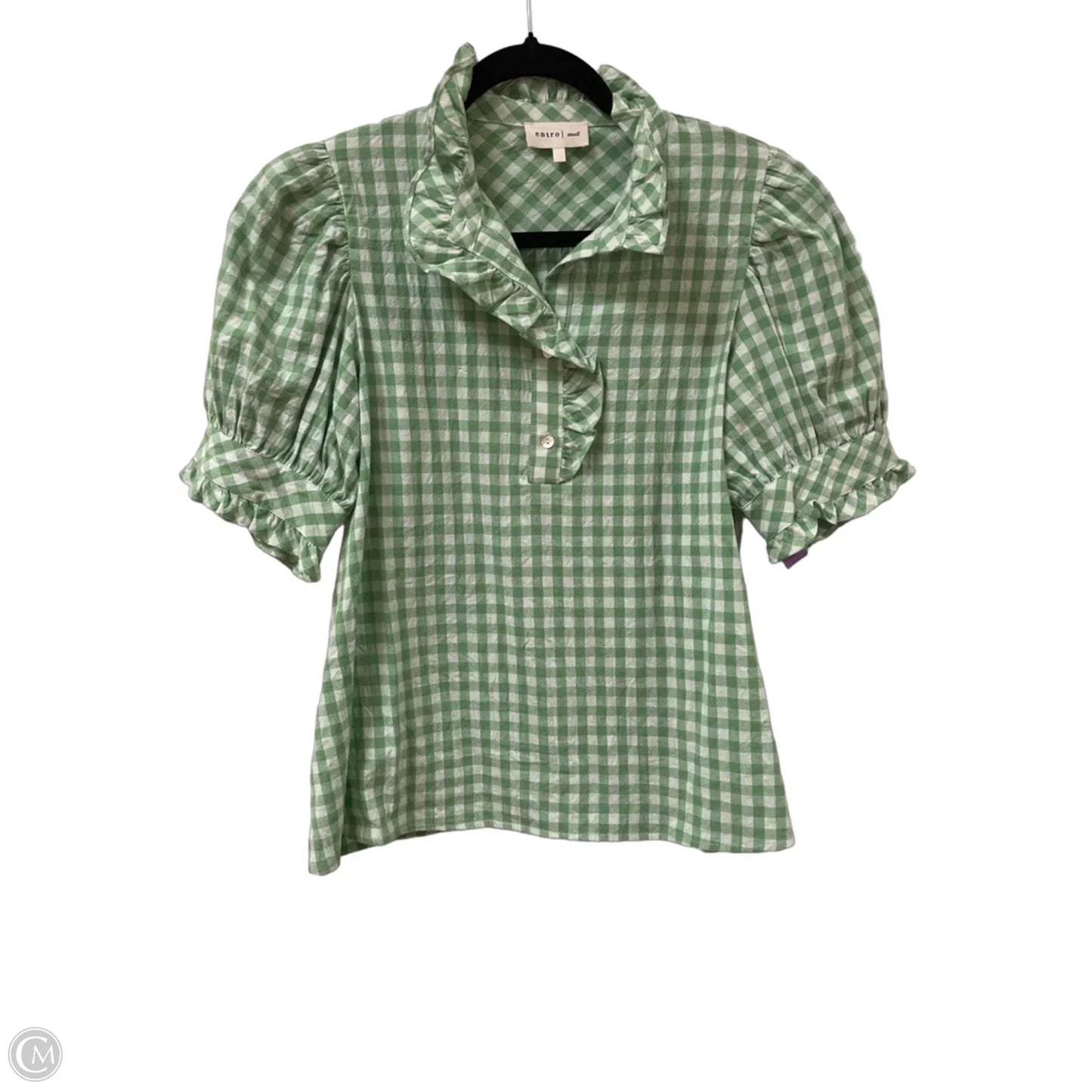Top Short Sleeve By Entro In Green, Size: S