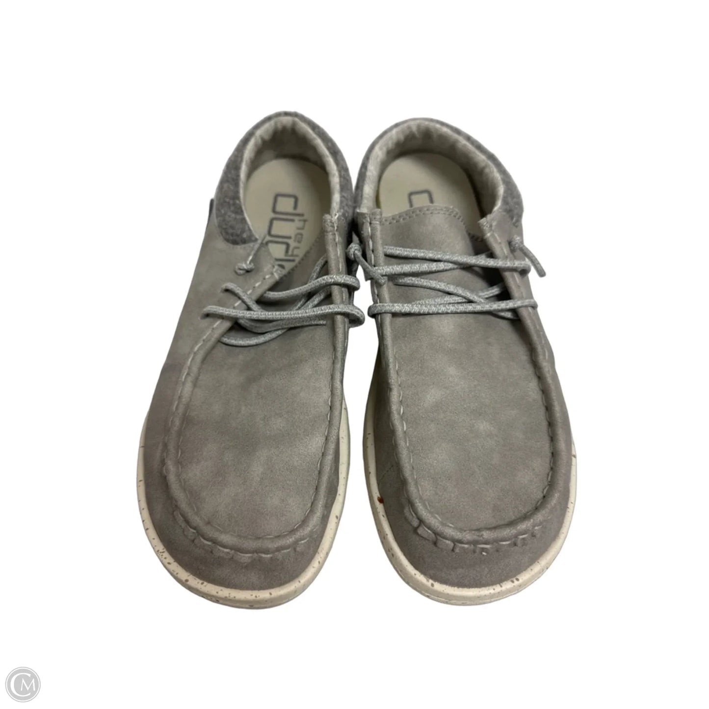 Shoes Flats By Hey Dude In Grey, Size: 9