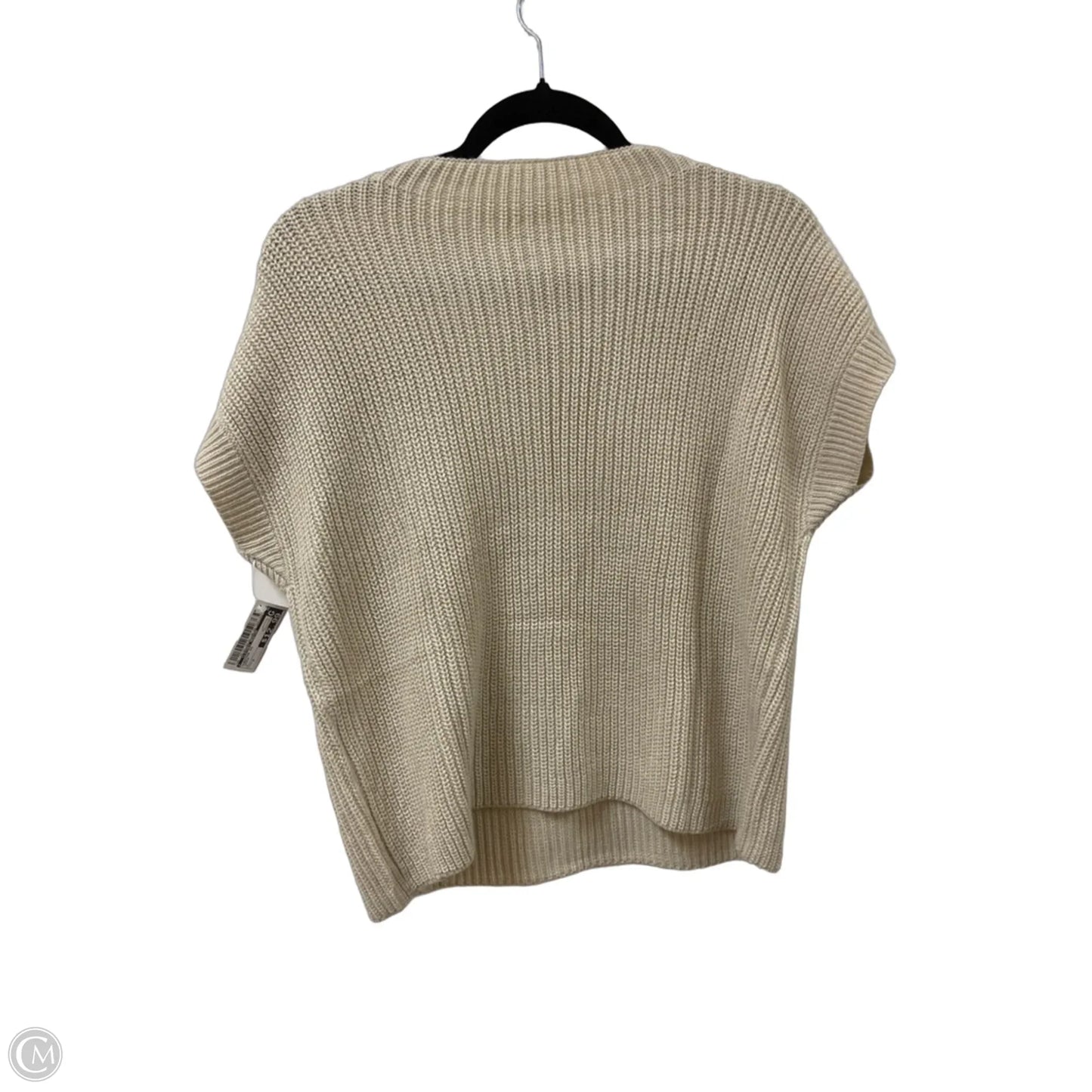 Sweater Short Sleeve By Clothes Mentor In Cream, Size: S