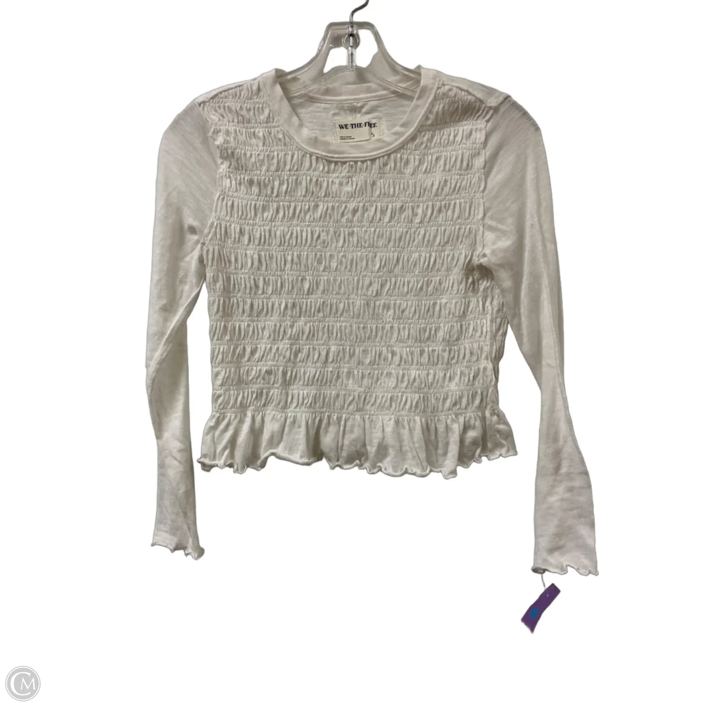 Top Long Sleeve By We The Free In White, Size: S