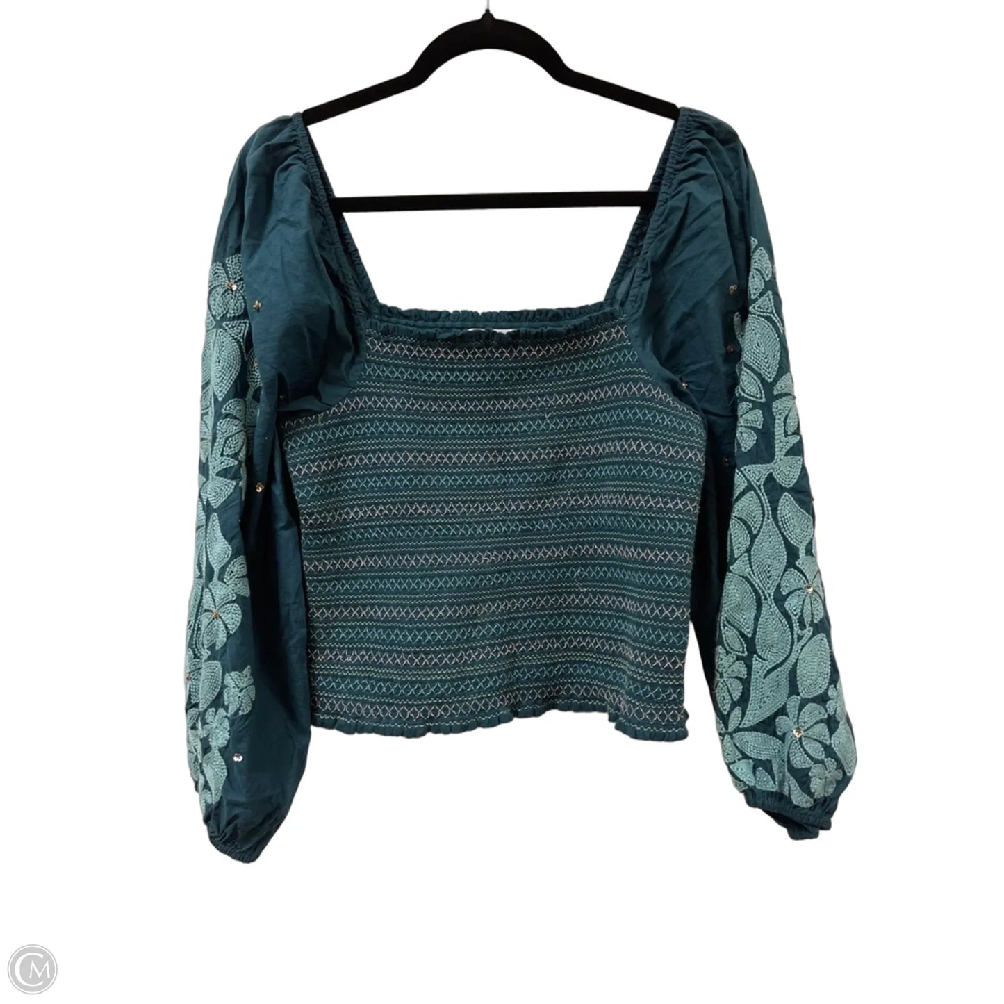 Top Long Sleeve By Anthropologie In Blue, Size: M