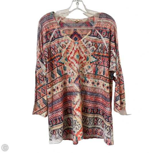 Top Long Sleeve By Reba In Multi-colored, Size: 1x
