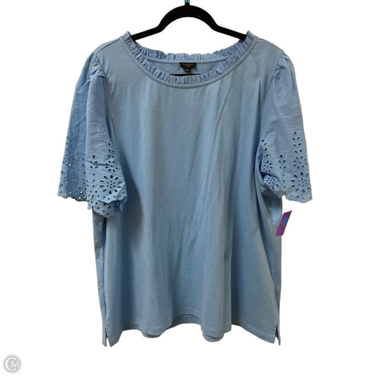 Top Short Sleeve By Talbots In Blue, Size: 3x
