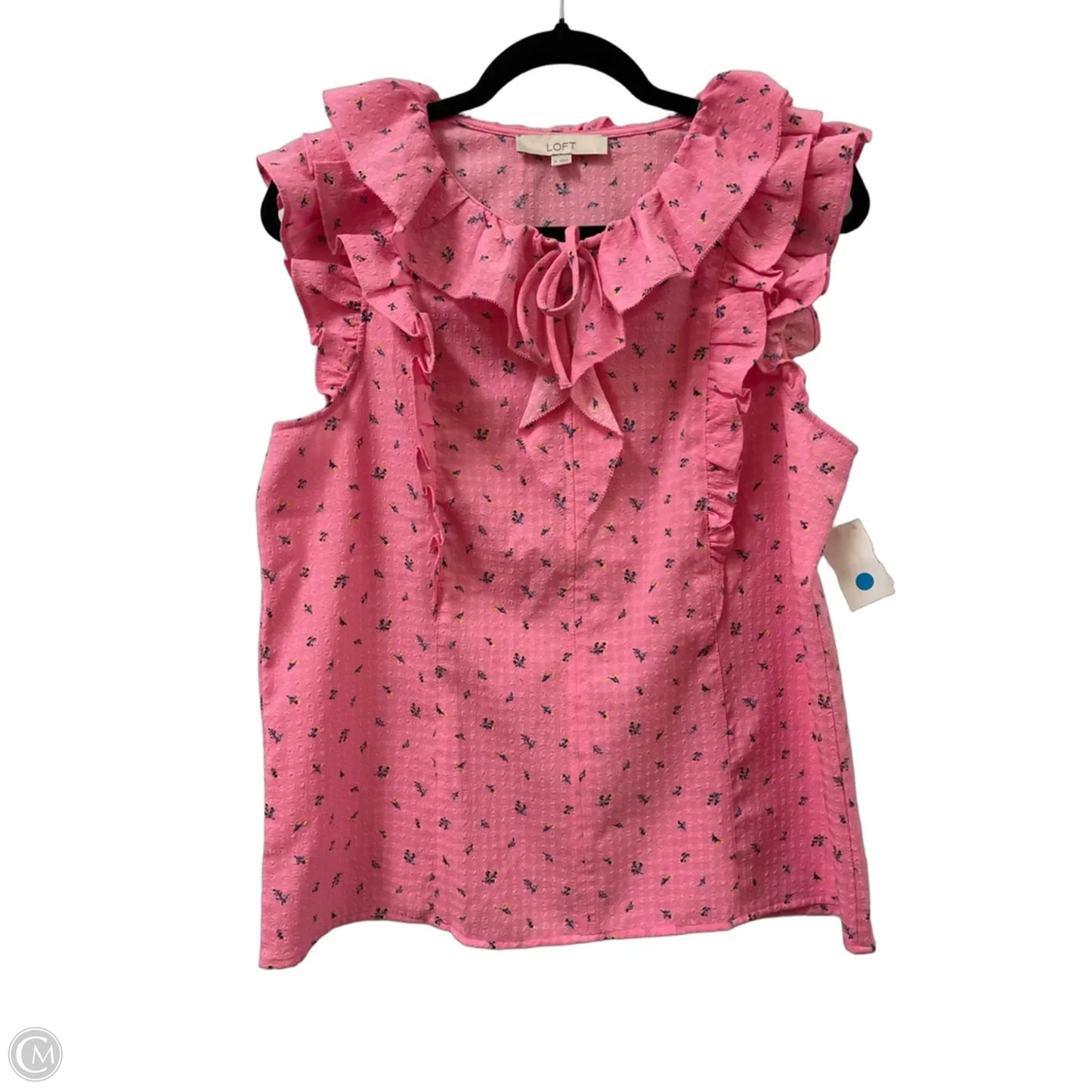 Top Sleeveless By Loft In Pink, Size: M