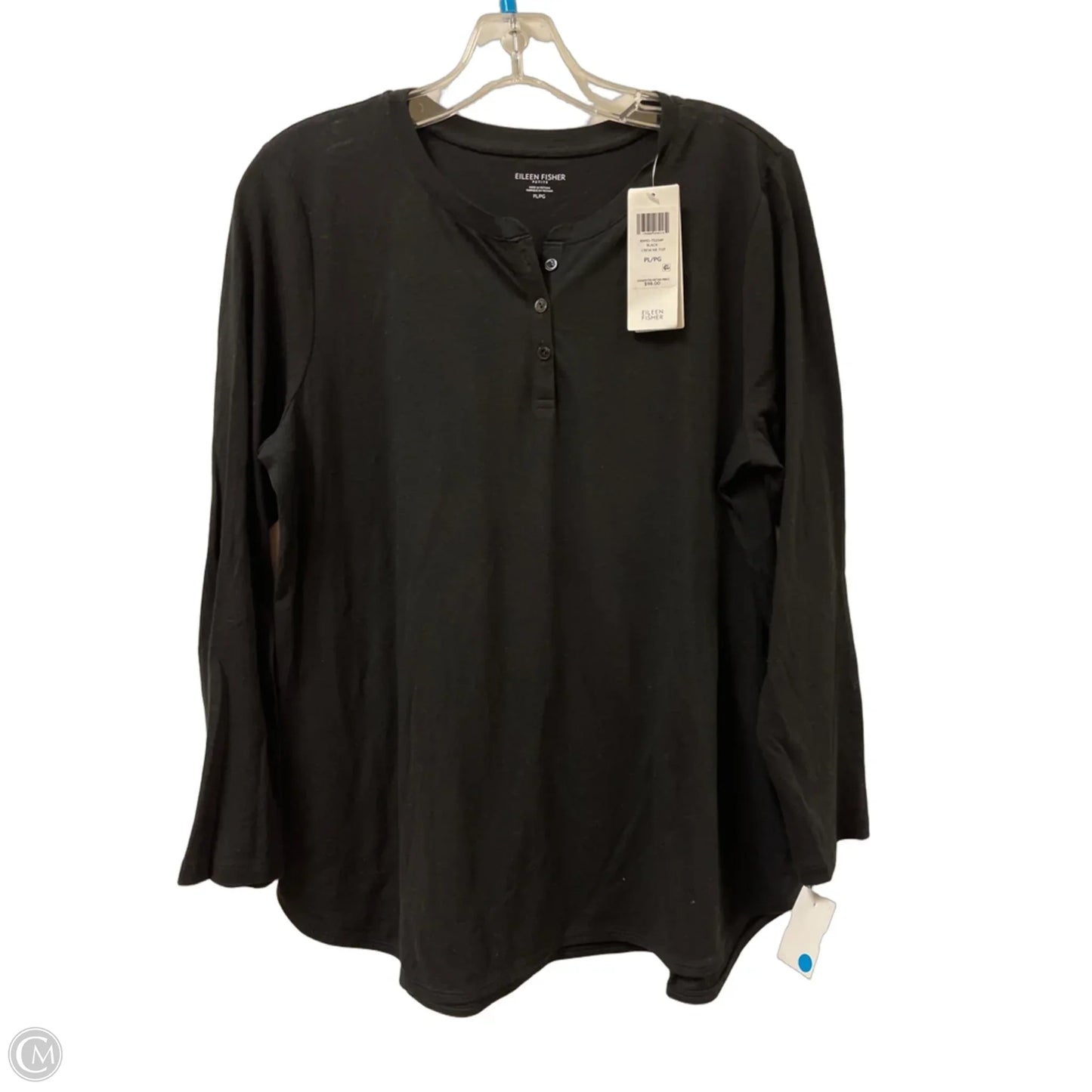 Top Long Sleeve By Eileen Fisher In Black, Size: Lp