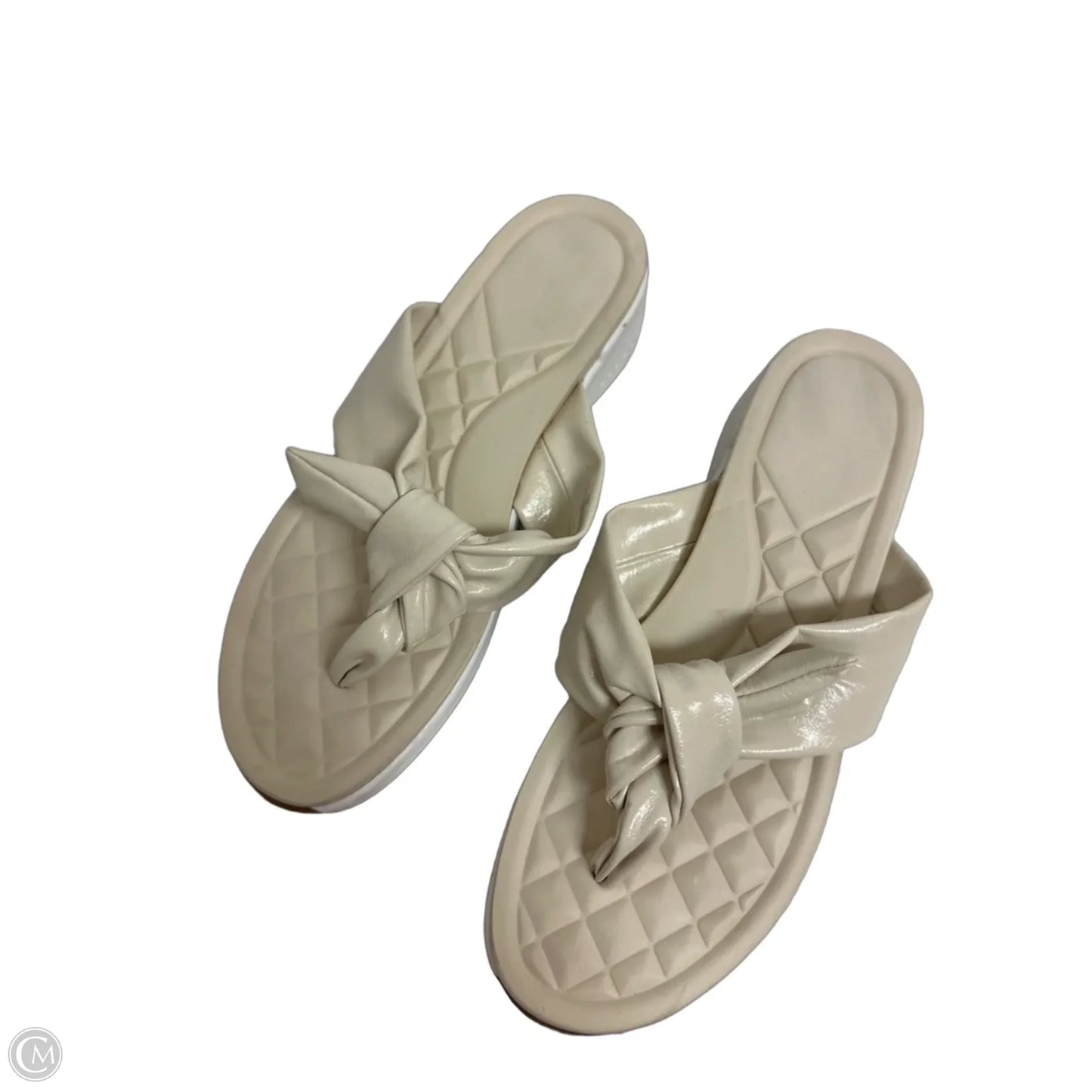 Sandals Flip Flops By Aerosoles In Cream, Size: 9.5