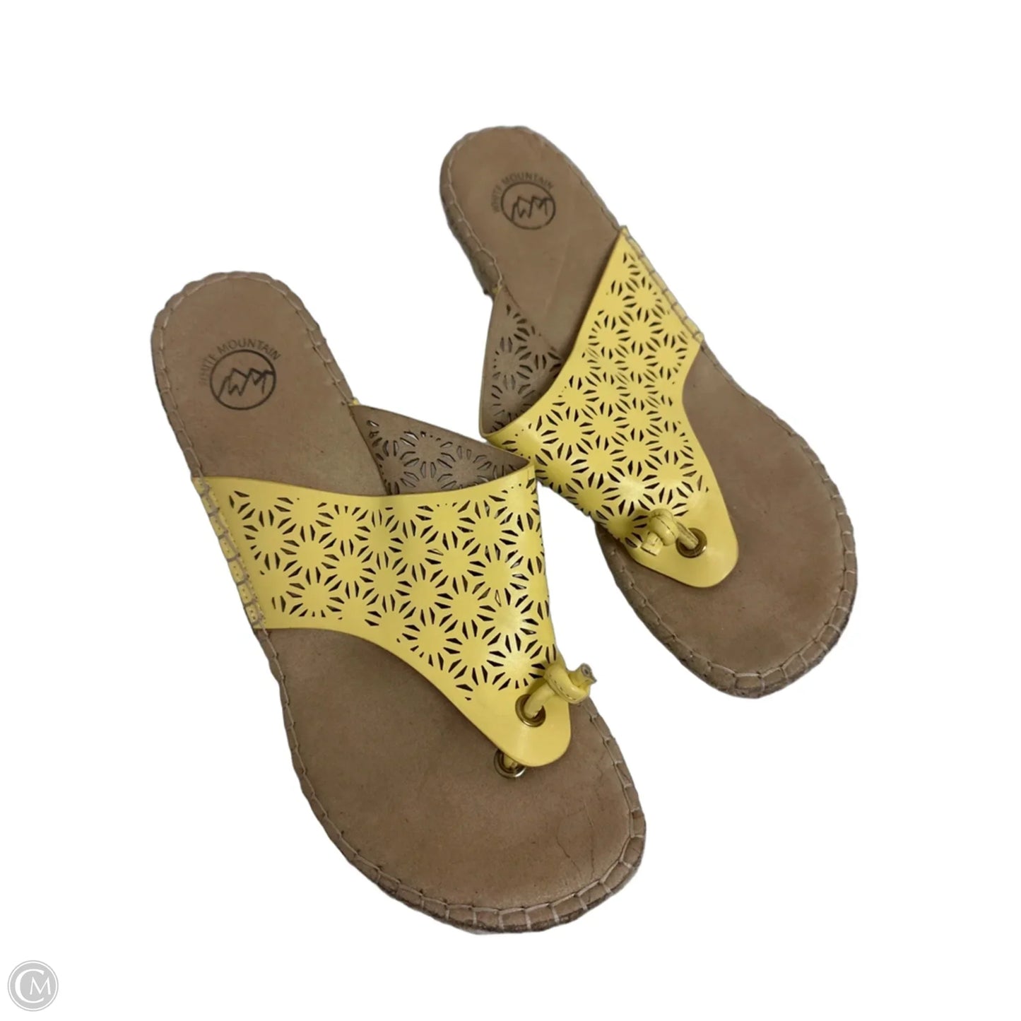Sandals Flip Flops By White Mountain In Yellow, Size: 11