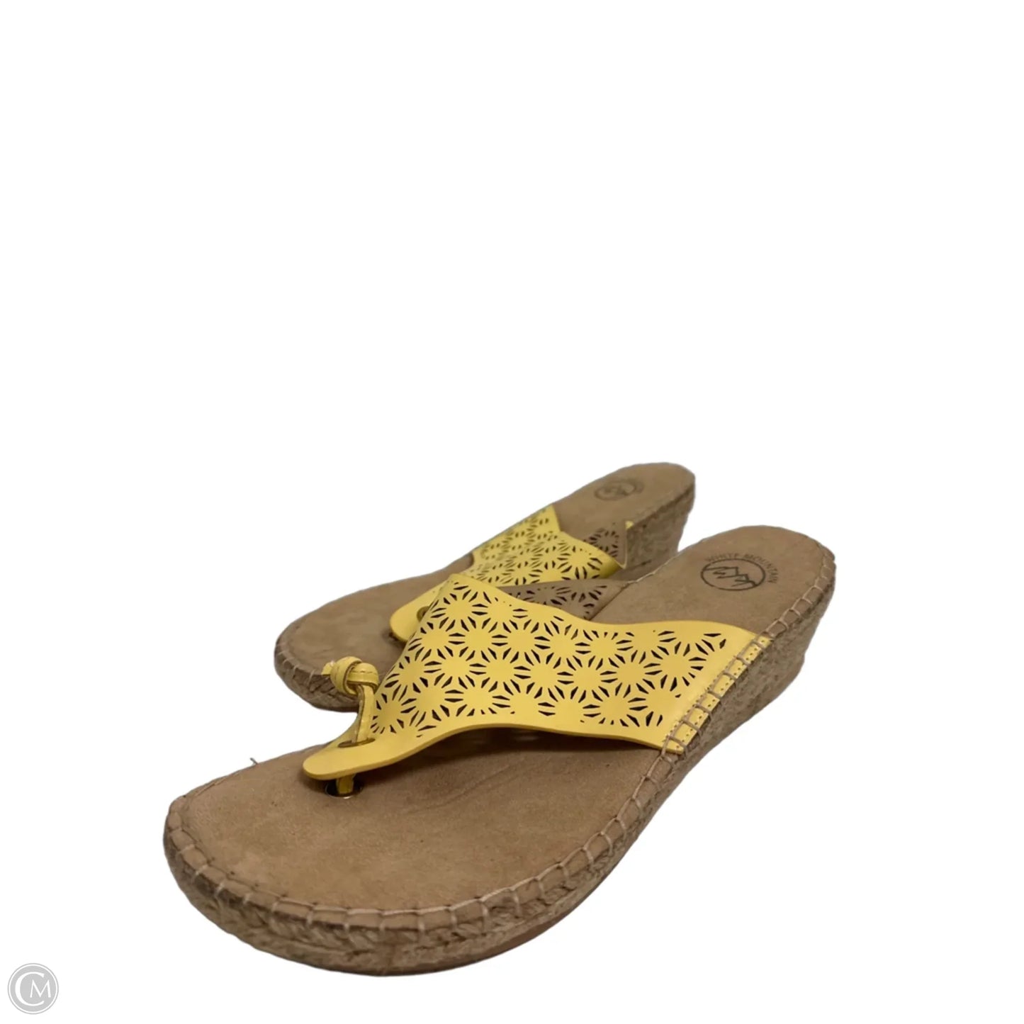 Sandals Flip Flops By White Mountain In Yellow, Size: 11