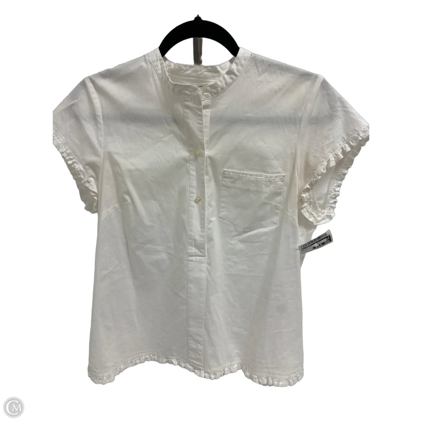 Blouse Short Sleeve By J. Crew In White, Size: S