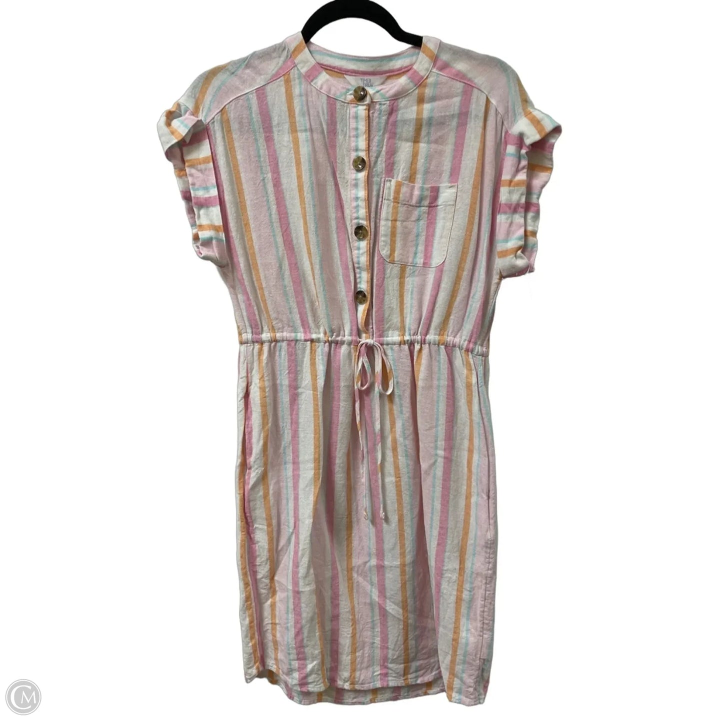 Dress Casual Midi By Time And Tru In Pink, Size: Xs