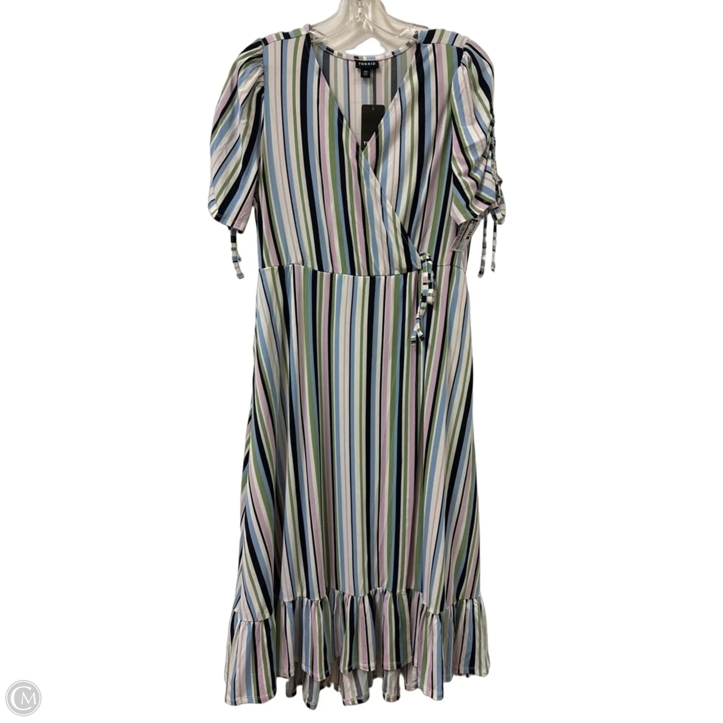 Dress Casual Maxi By Torrid In Blue & Green, Size: L
