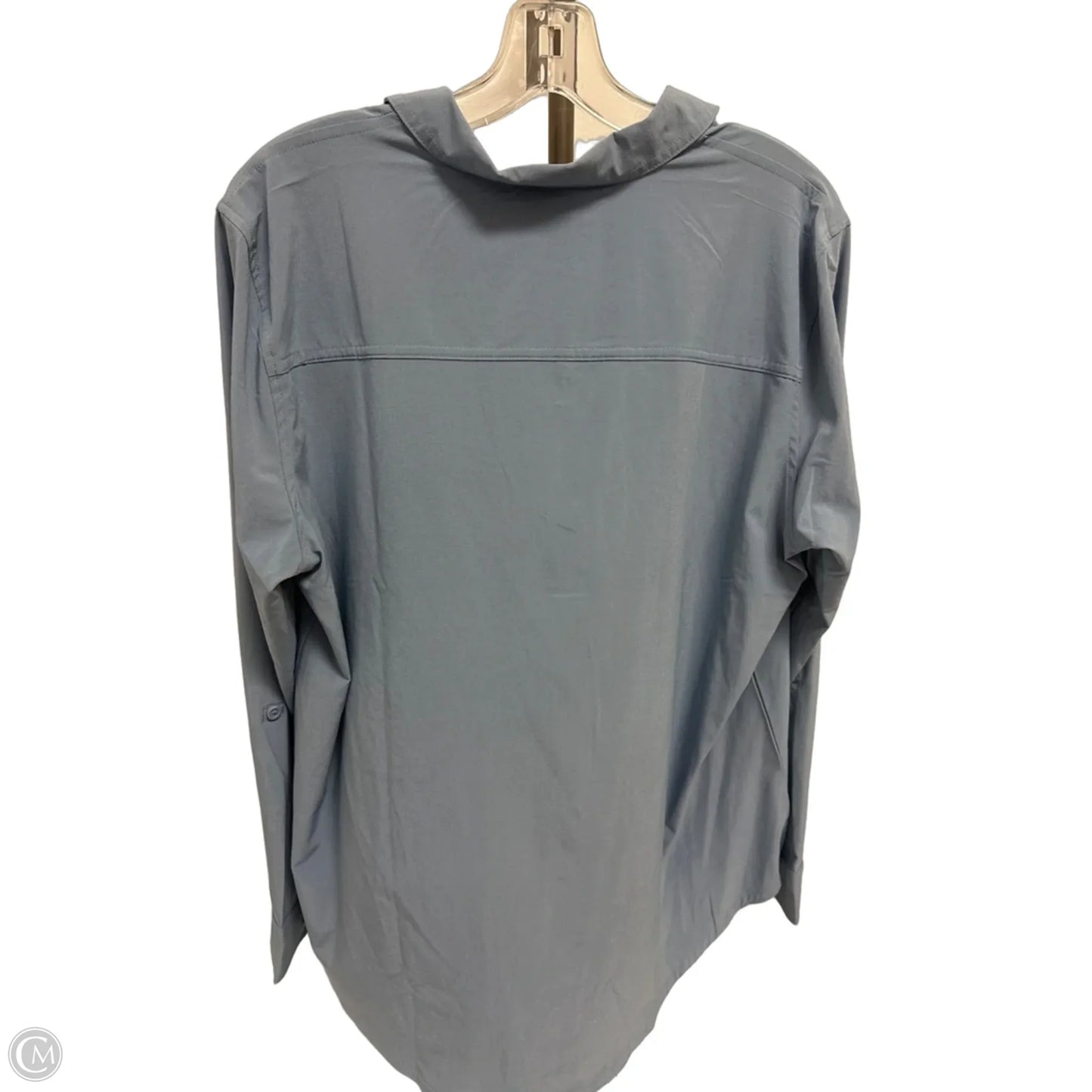 Blouse Long Sleeve By Eddie Bauer In Blue, Size: L