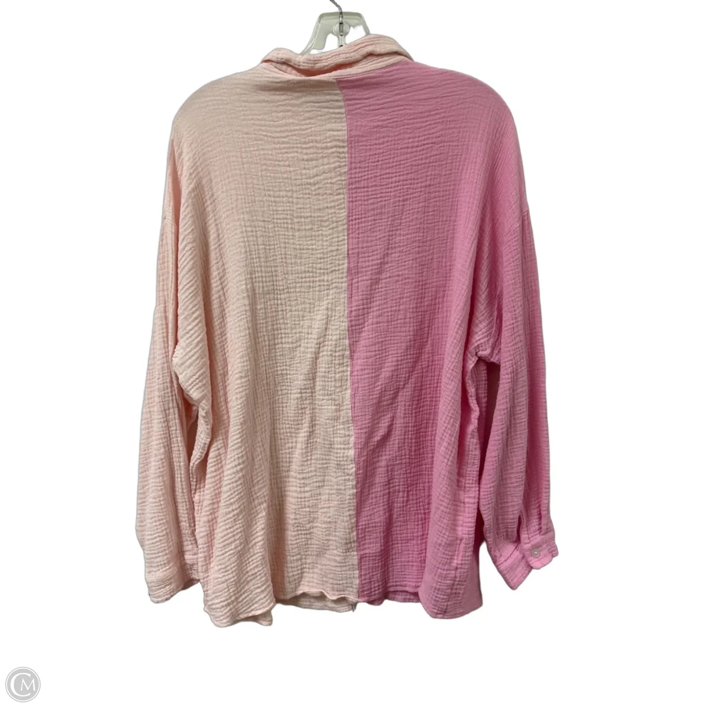 Blouse Long Sleeve By Clothes Mentor In Pink, Size: L
