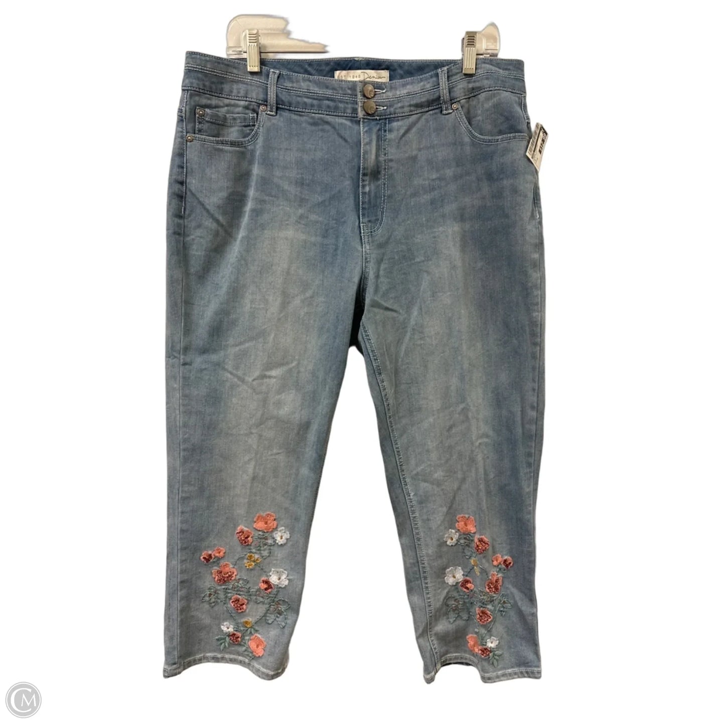 Jeans Straight By Cato In Blue Denim, Size: 16