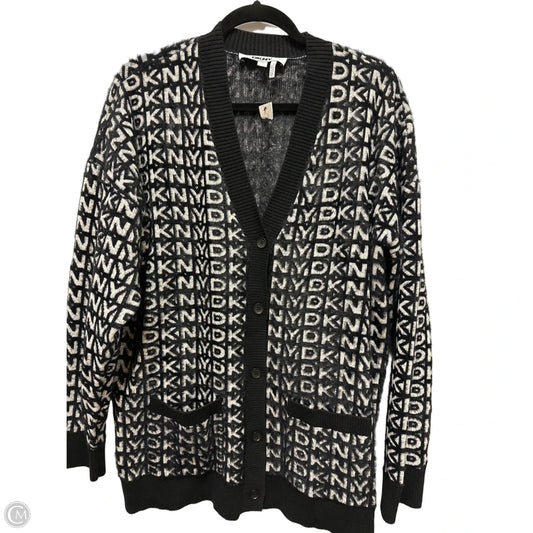 Sweater Cardigan By Dkny In Black, Size: Xl