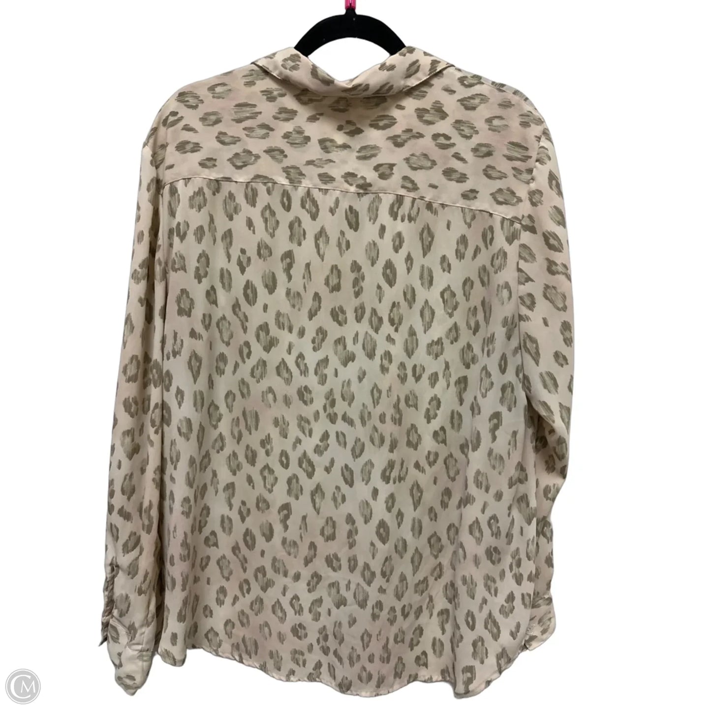 Blouse Long Sleeve By Chicos In Animal Print, Size: Xl