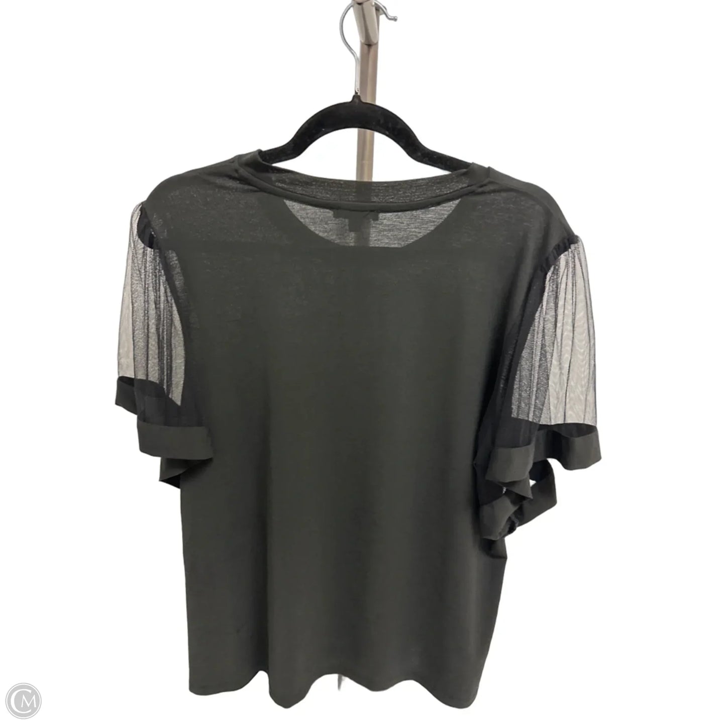 Top Short Sleeve By Auw In Black, Size: L