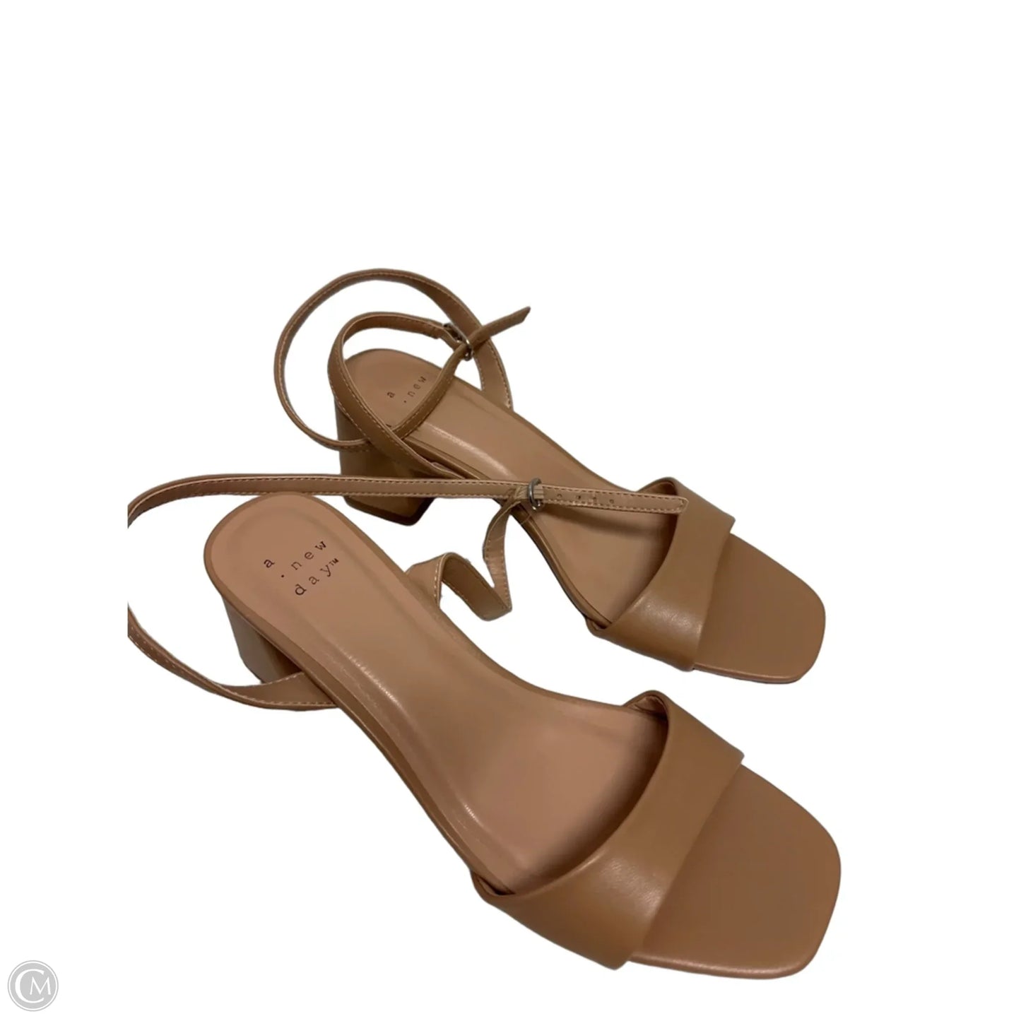 Sandals Heels Block By A New Day In Tan, Size: 8